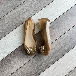 Mini Melissa Sweet Love Butterfly Ballerina Flats | Size:1 | Excellent Condition